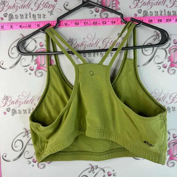 MEC mountain equipment co bra sports bra Olive Green Strappy Sports Bra - Picture 2 of 9